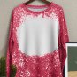 Red Tie Dyed Crew Neck Pullover Sweatshirt