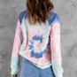 Multicolor Ombre Tie Dye Loose Leisure Sweatshirt