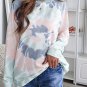Multicolor Ombre Tie Dye Loose Leisure Sweatshirt