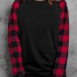 Black Buffalo Plaid Long Sleeve Sweatshirt