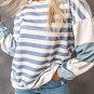 Stripe Drop Shoulder Striped Pullover Sweatshirt