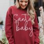 Christmas Santa Baby Print Pullover Sweatshirt