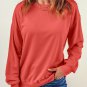 Plain Crew Neck Pullover Sweatshirt
