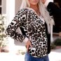 Black Leopard Patchwork Buttoned Hooded Sweatshirt