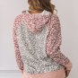 Pink Leopard Long Sleeve Hooded Sweatshirt