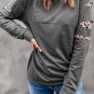 Leopard Insert Gray Sweatshirt