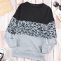 Colorblock Contrast Stitching Sweatshirt with Slits