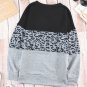 Colorblock Contrast Stitching Sweatshirt with Slits