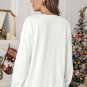 Beige Plain Crew Neck Pullover Sweatshirt