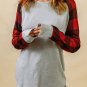 Gray Buffalo Plaid Long Sleeve Sweatshirt