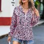 Leopard Print Zipper Kangaroo Pocket Pullover Hoodie