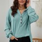 Buttoned High and Low Hem Hoodie