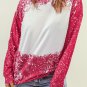 Fiery Red Tie dyed Crew Neck Pullover Sweatshirt