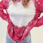 Fiery Red Tie dyed Crew Neck Pullover Sweatshirt