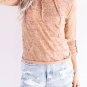 Khaki Solid Color Drawstring Hoodie with Kangaroo Pocket