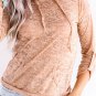 Khaki Solid Color Drawstring Hoodie with Kangaroo Pocket