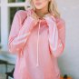 Pink Aztec Print Patchwork Thumb Hole Hoodie