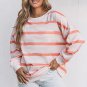 Stripe Striped Drop Shoulder Pullover Sweatshirt