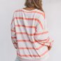 Stripe Striped Drop Shoulder Pullover Sweatshirt