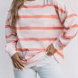 Stripe Striped Drop Shoulder Pullover Sweatshirt