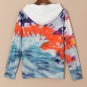 Multicolor Tie Dye Drawstring Kangaroo Pocket Hoodie