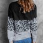 Colorblock Contrast Stitching Sweatshirt with Slits
