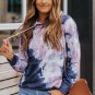 Multicolor Kangaroo Pocket Pullover Tie dye Hoodie