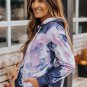 Multicolor Kangaroo Pocket Pullover Tie dye Hoodie