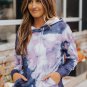 Multicolor Kangaroo Pocket Pullover Tie dye Hoodie