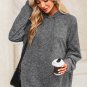 Gray Mineral Wash Kangaroo Pocket Drawstring Pullover Hoodie