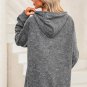 Gray Mineral Wash Kangaroo Pocket Drawstring Pullover Hoodie