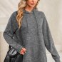 Gray Mineral Wash Kangaroo Pocket Drawstring Pullover Hoodie