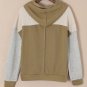Brown Colorblock Patchwork Pullover Hoodie