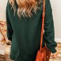 Duffel Green Oversized Drop Shoulder Split Hem Sweatshirt