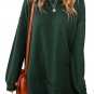Duffel Green Oversized Drop Shoulder Split Hem Sweatshirt