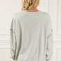 Asymmetrical Leopard Texture Splicing Loose Sweatshirt