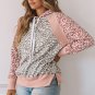 Pink Leopard Long Sleeve Hooded Sweatshirt