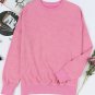 Pink Drop Shoulder Ribbed Trim Oversized Sweatshirt