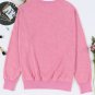 Pink Drop Shoulder Ribbed Trim Oversized Sweatshirt