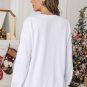 White Plain Crew Neck Pullover Sweatshirt