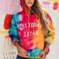 Not Today Satan Tie Dye Hoodie