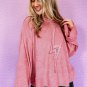 Pink Thunder Bolt Sequin Oversized Hoodie