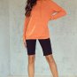 Orange Mineral Wash Kangaroo Pocket Drawstring Pullover Hoodie