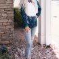 Navy Tie dyed Crew Neck Pullover Sweatshirt