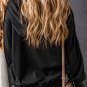 Black Raw Edge Exposed Seam Full Zip Hoodie