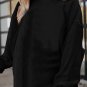 Black Ribbed Corded Oversized Sweatshirt