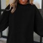 Black Ribbed Corded Oversized Sweatshirt