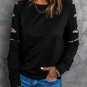 Leopard Insert Black Sweatshirt