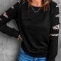 Leopard Insert Black Sweatshirt