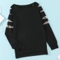 Leopard Insert Black Sweatshirt